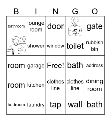 In the house Bingo Card