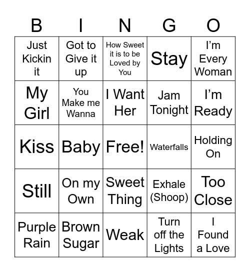 M U S I C Bingo Card