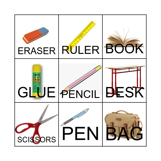 CLASSROOM Bingo Card