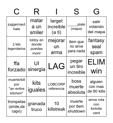 UBFGAUSFBASLIUEFASUYEKFAUEYASUG Bingo Card