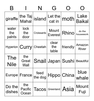 STEP 7 Bingo Card