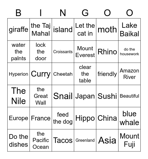 STEP 7 Bingo Card