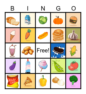 Languages Benyond The Classrooms: Food & Vegetable Bingo Card