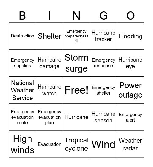 A DAY BINGO Card