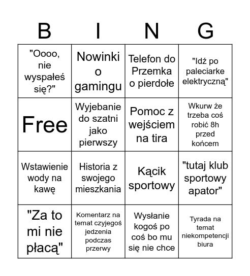 Klub sportowy apator bingo Card