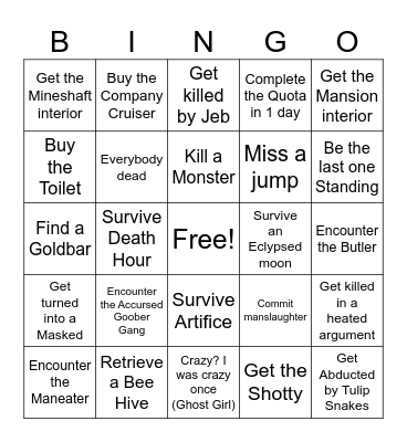 leblal bingo Card