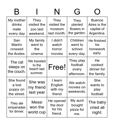 Miss Brenda - Level 3 Bingo Card