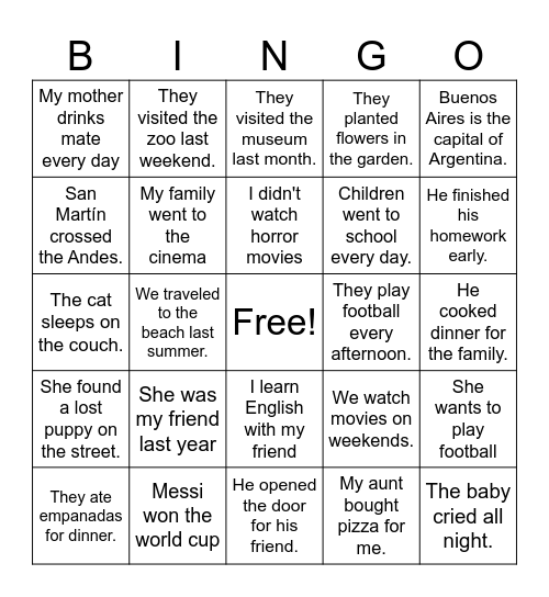 Miss Brenda - Level 3 Bingo Card