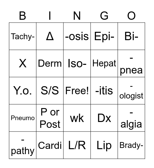 Unit 1 Review Bingo Card