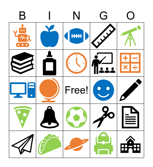 Back to School BINGO Card