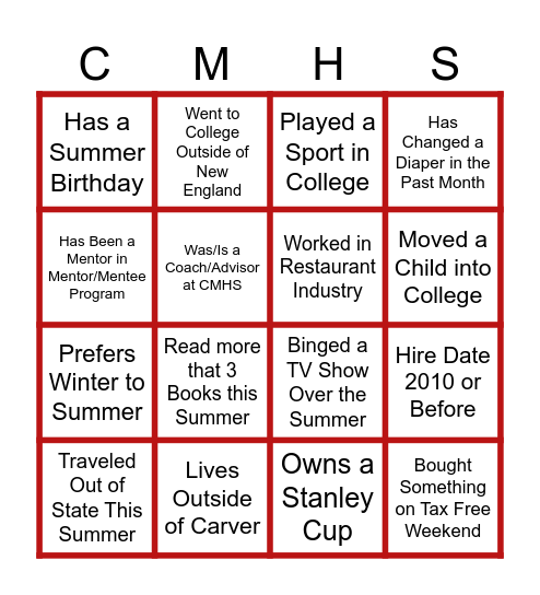 CTL BINGO Card