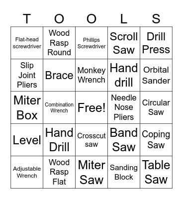 Intro. to Tech Ed. Bingo Card
