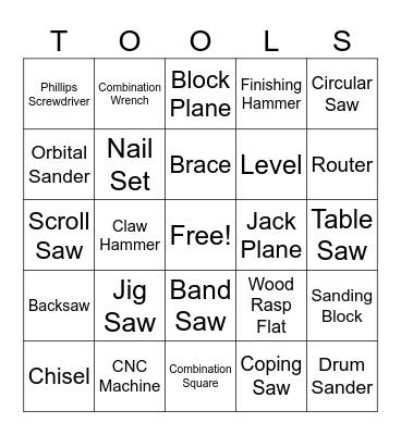 Intro. to Tech Ed. Bingo Card