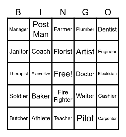 LABOR DAY BINGO Card