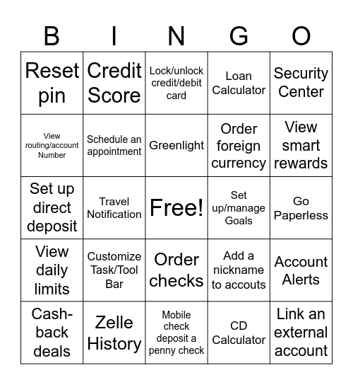 Digital Bingo Card