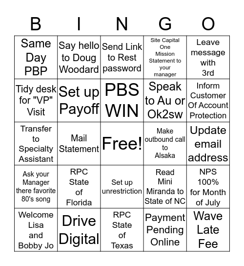 C3PO & R2D2 BINGO Card