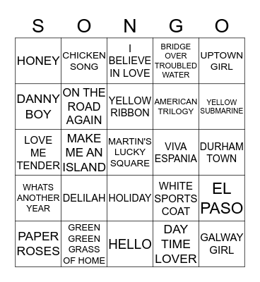 ARIES BAR TENERIFE Bingo Card