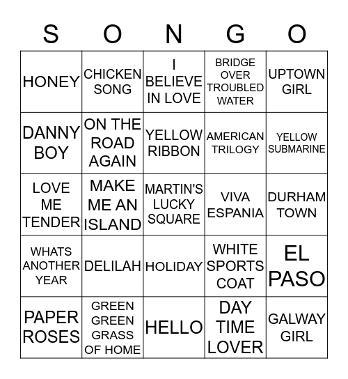 ARIES BAR TENERIFE Bingo Card