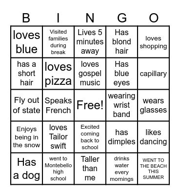TEAM BUILDING Bingo Card
