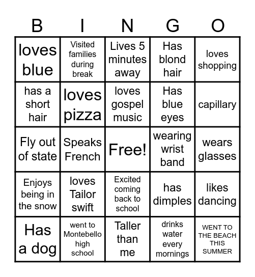 TEAM BUILDING Bingo Card