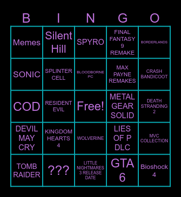 KATKREW GAMESCOM 2024 Bingo Card