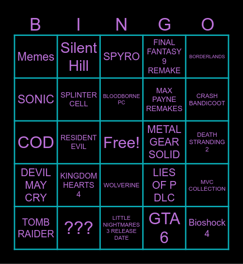 KATKREW GAMESCOM 2024 Bingo Card