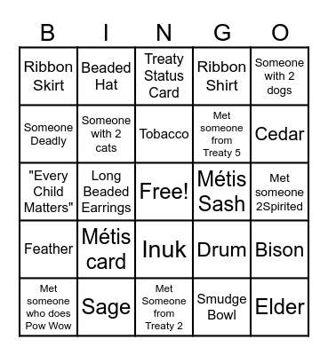 ICE Breaker Bingo Card