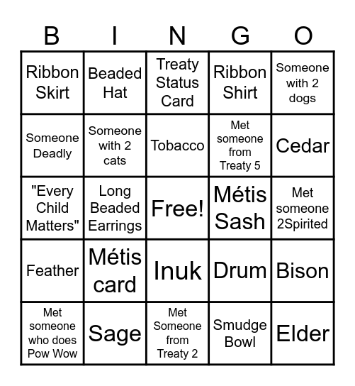 ICE Breaker Bingo Card