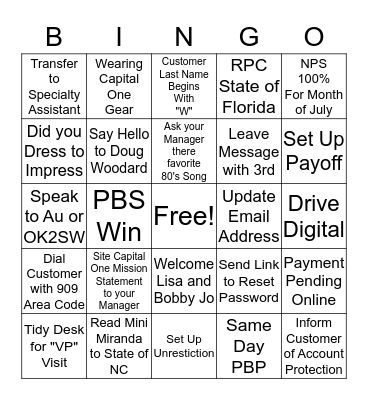 C3PO & R2D2 BINGO Card