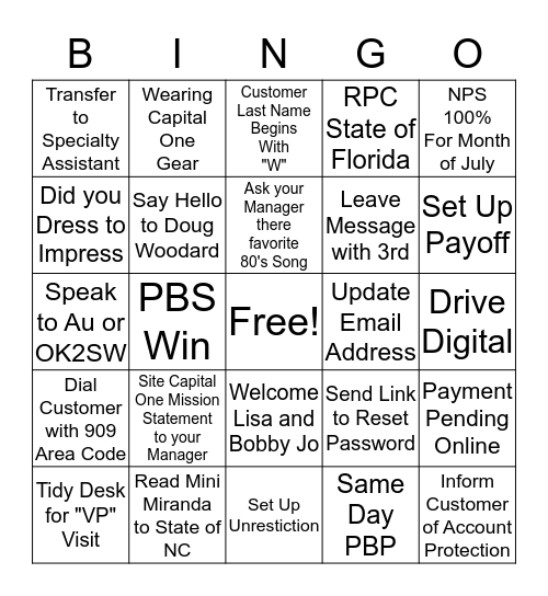 C3PO & R2D2 BINGO Card