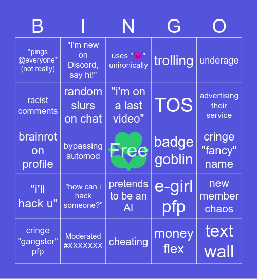 ntts skids bingo card Bingo Card