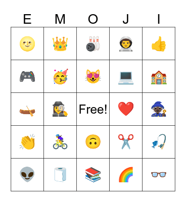 Emoji Bingo Card