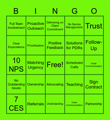 GREEN WEEK ROUND 3 Bingo Card
