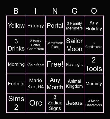 First Timers! Bingo Card