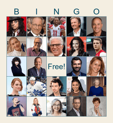 Game 4 - Images of People Bingo Card