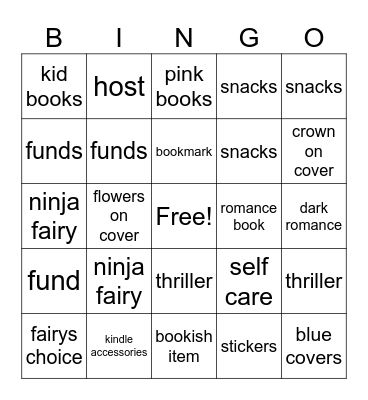 free for all Bingo Card