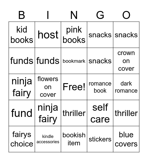 free for all Bingo Card