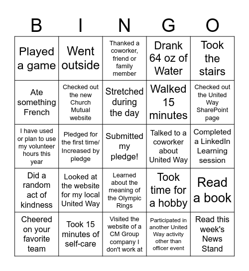 Ignite the Flame Bingo Card