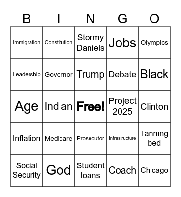 DNC 2024 "We Fight, We Win" Day 1 Bingo Card