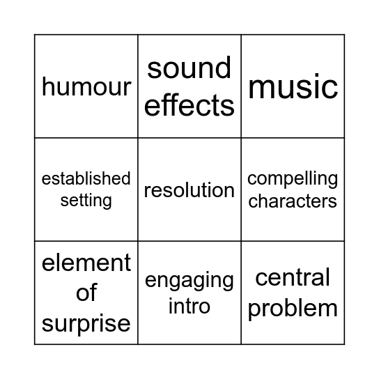 Podcast Bingo Card