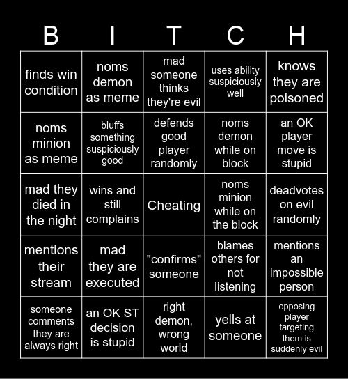 Bees and Narn Bingo Card