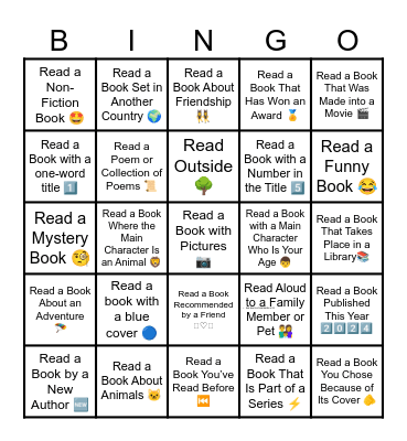 READING CHALLENGE 2️⃣0️⃣2️⃣4️⃣ Bingo Card