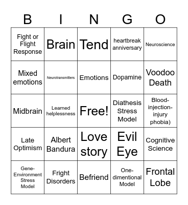 Lesson 2 Bingo Card