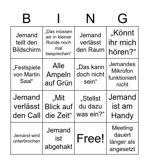 Shopfloor Bingo Card