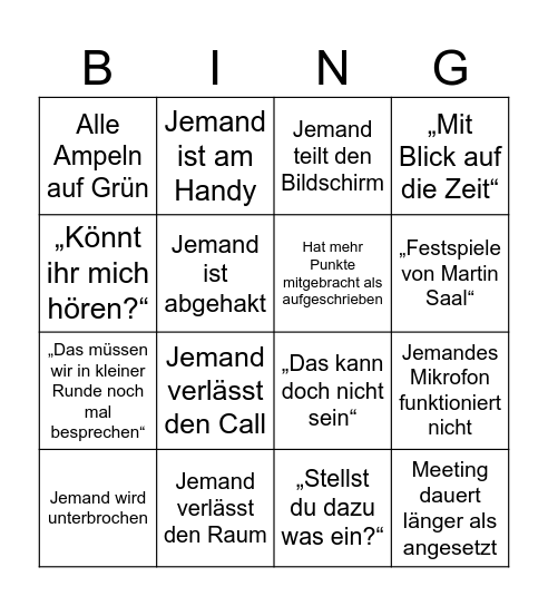 Shopfloor Bingo Card