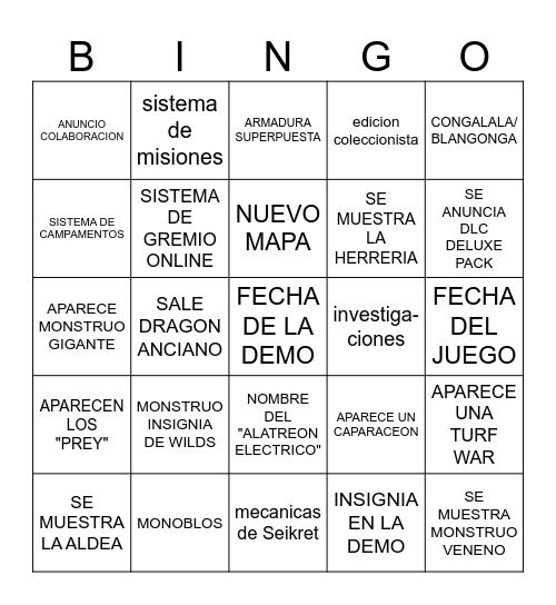 GAMESCOM Bingo Card