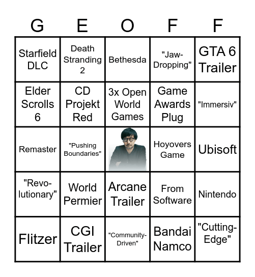 Opening Night Live Bingo Card