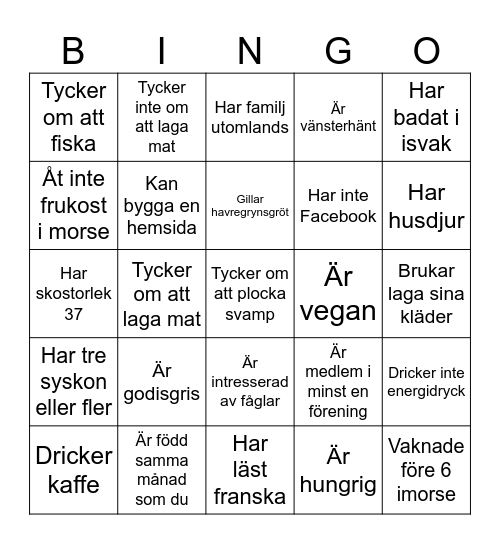 Mingelbingo Card