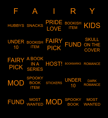 spooky free all fairy Bingo Card