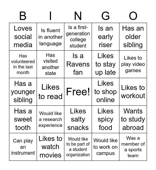 STEM LLC Bingo Card